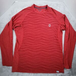 NRS H2Core Silkweight Shirt Mens Medium Red Long Sleeve Relaxed Fit Outdoor Gym